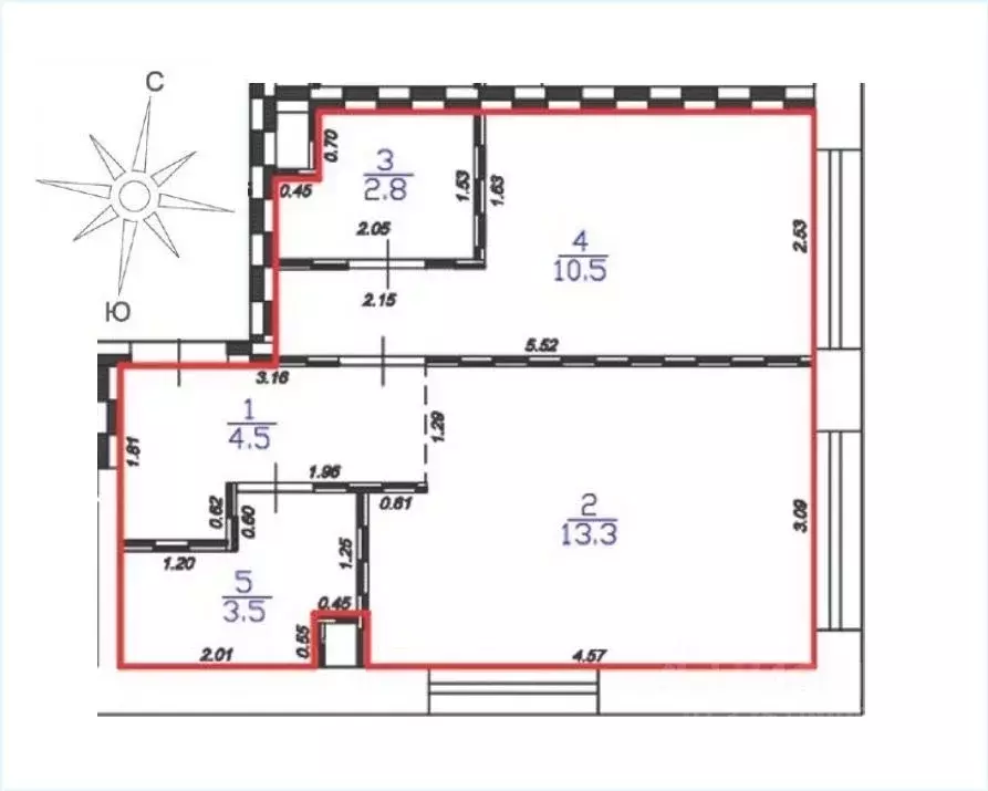 1-к кв. Москва Автомобильный проезд, 4 (34.6 м) - Фото 1