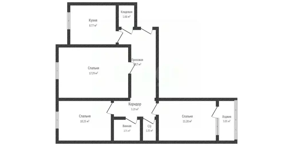 3-к кв. Краснодарский край, Краснодар Школьный мкр, ул. Школьная, 15/5 ... - Фото 2