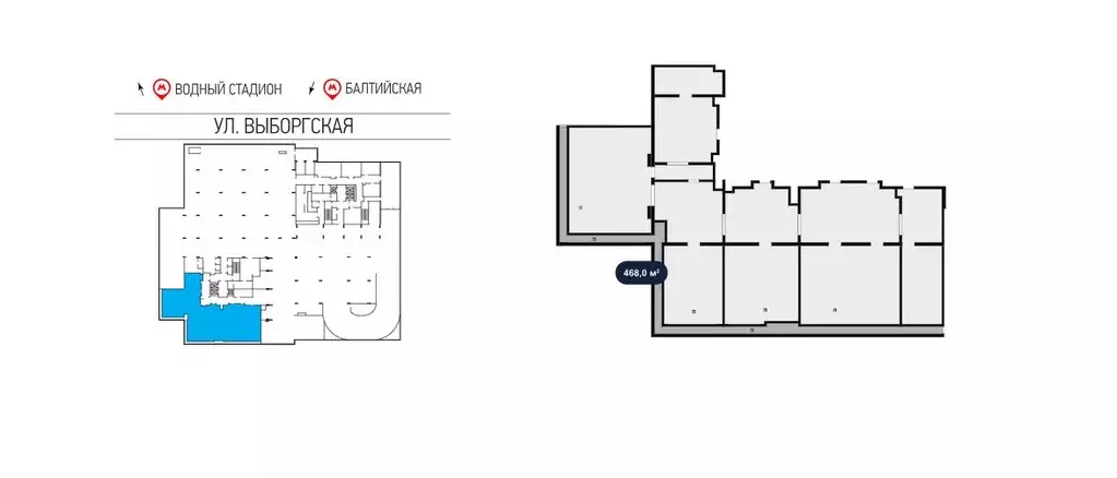 Торговая площадь в Москва Выборгская ул., 18 (468 м) - Фото 1