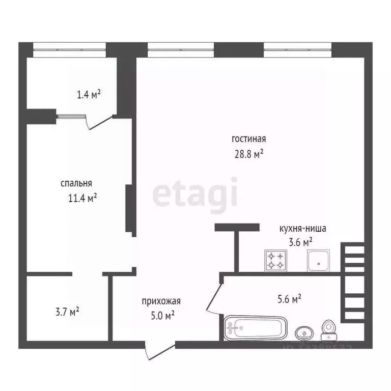2-к кв. Красноярский край, Красноярск ул. 78-й Добровольческой ... - Фото 1
