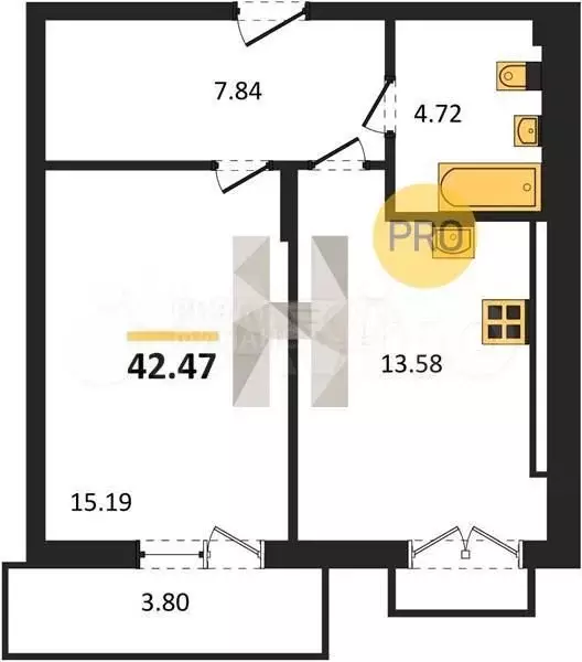 3-к. квартира, 81,6 м, 4/7 эт. - Фото 0