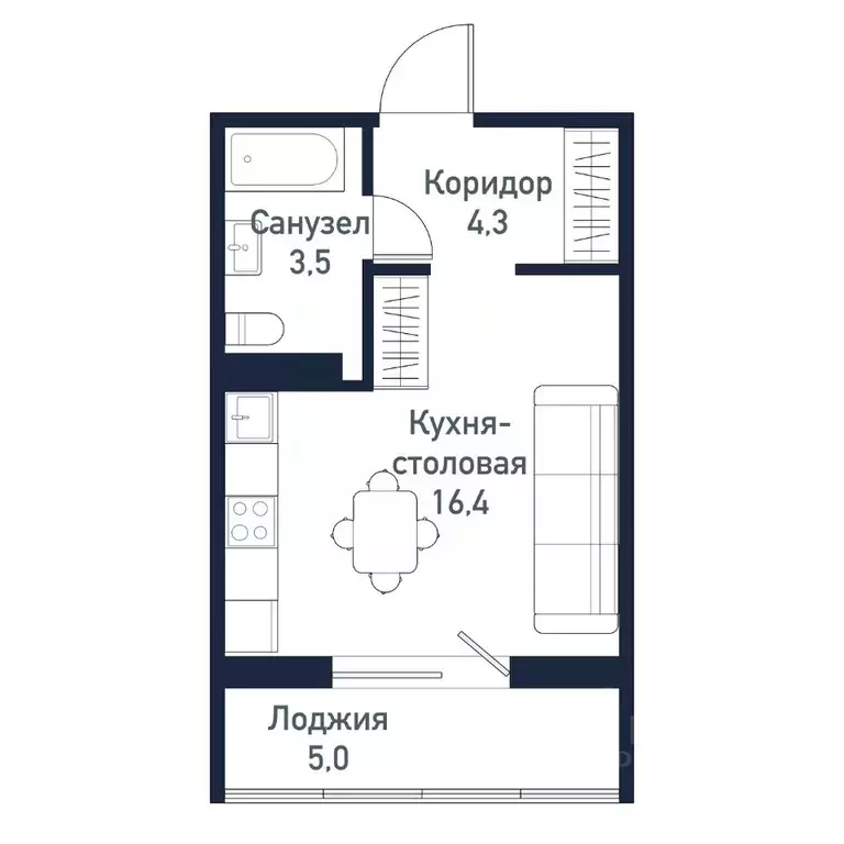 Студия Челябинская область, Челябинский городской округ, пос. ... - Фото 0