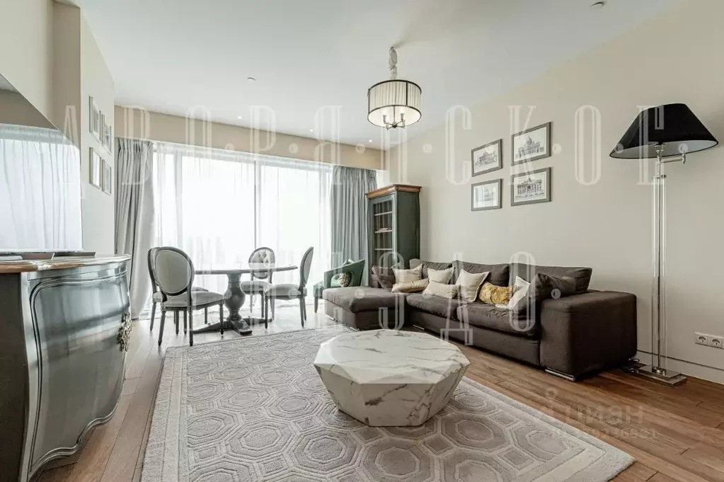 2-к кв. Москва 1-й Красногвардейский проезд, 21с2 (91.0 м) - Фото 1