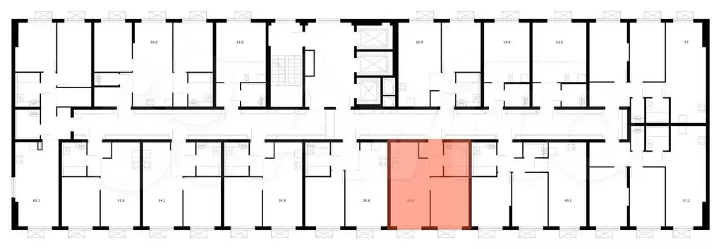 1-к. квартира, 33,9 м, 13/25 эт. - Фото 1