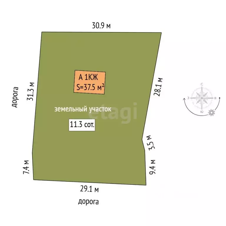 Дом в Тюменская область, Тюмень Парфеново мкр, ул. Мусы Джалиля (38 м) - Фото 2