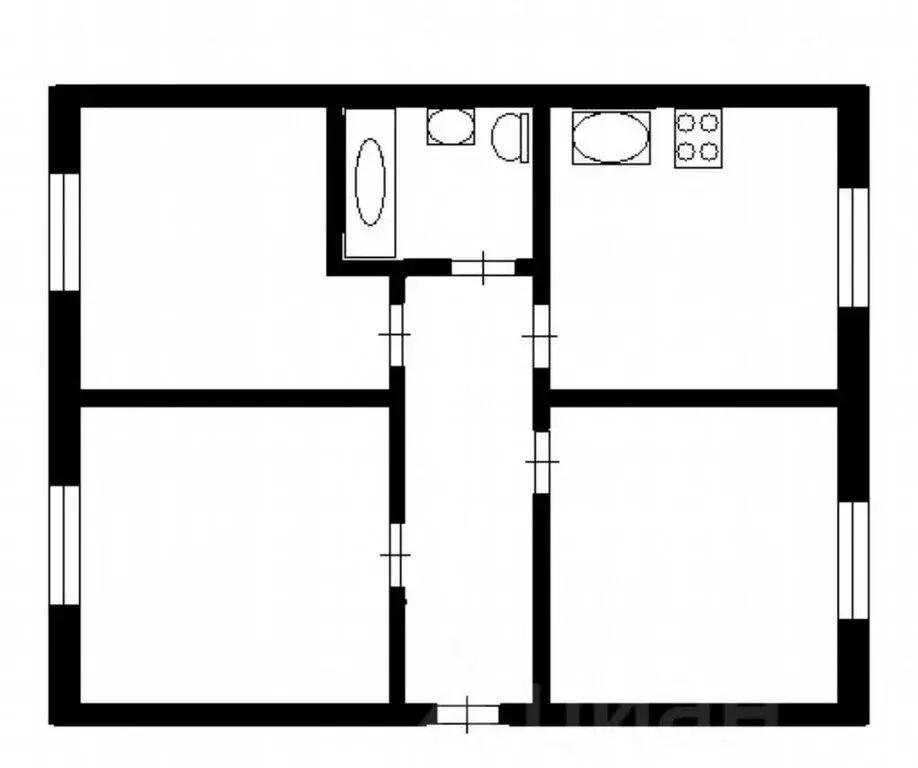 3-комнатная квартира: Москва, улица Милашенкова, 17 (63 м) - Фото 1