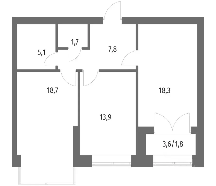 2-к кв. Санкт-Петербург ул. Академика Константинова, 1к1 (67.3 м) - Фото 0