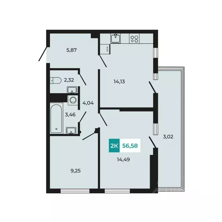 2-к кв. Ростовская область, Аксайский район, Щепкинское с/пос, пос. ... - Фото 1