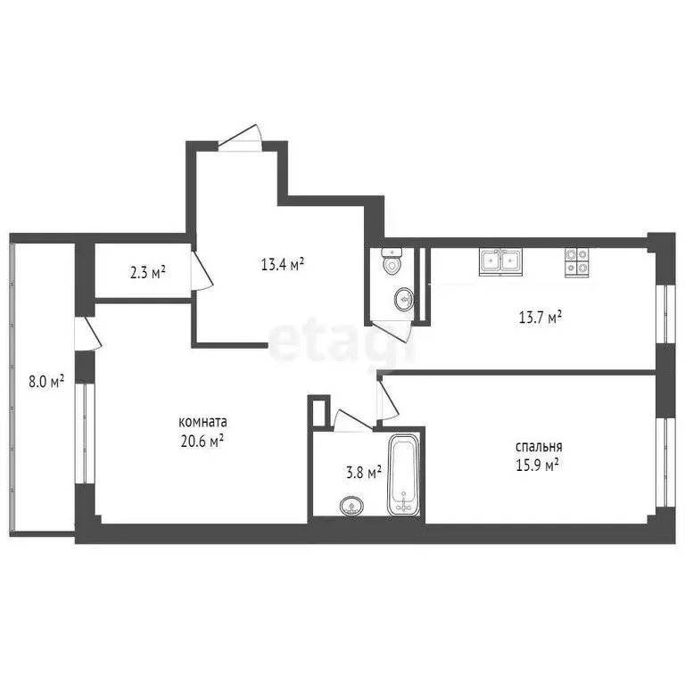 2-комнатная квартира: Батайск, улица Комарова, 132А (72.6 м) - Фото 0