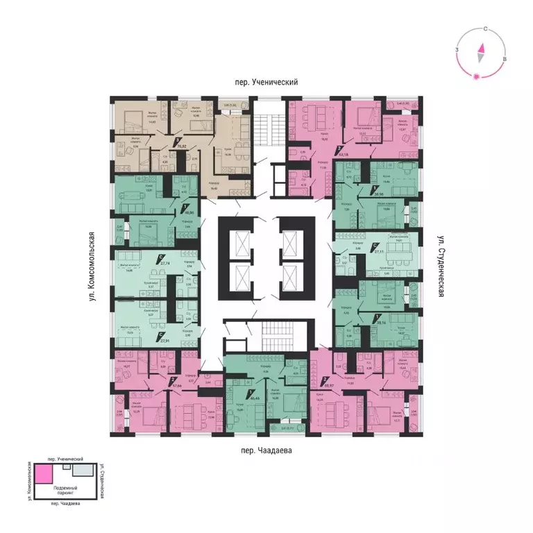 1-к кв. Свердловская область, Екатеринбург пер. Ученический, 4 (28.07 ... - Фото 2