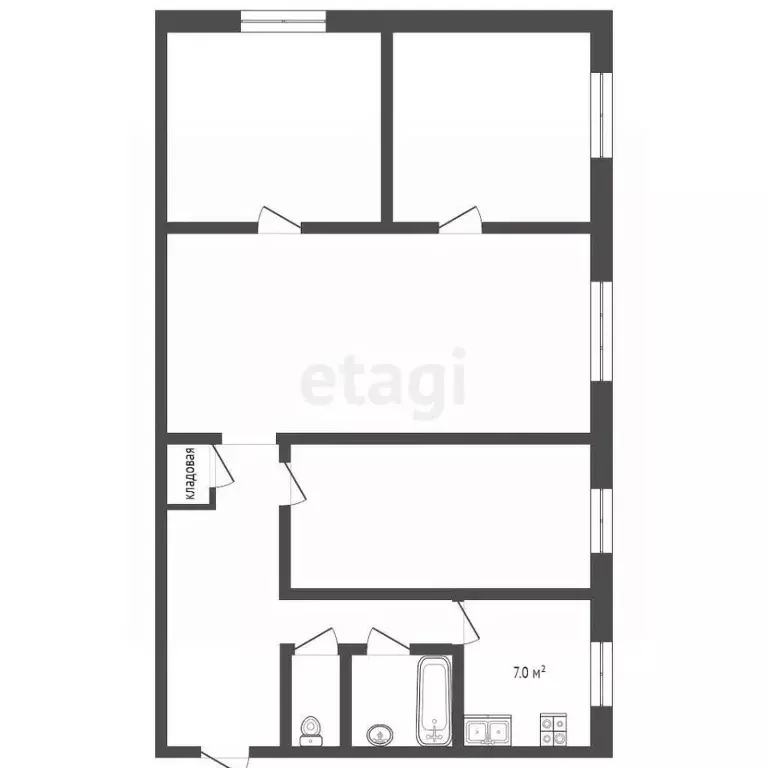 4-к кв. Нижегородская область, Выкса Гоголя мкр, 16 (60.1 м) - Фото 1