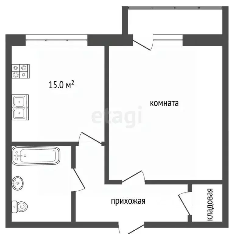 1-к кв. Ставропольский край, Ессентуки ул. Кленовая Роща (46.4 м) - Фото 1