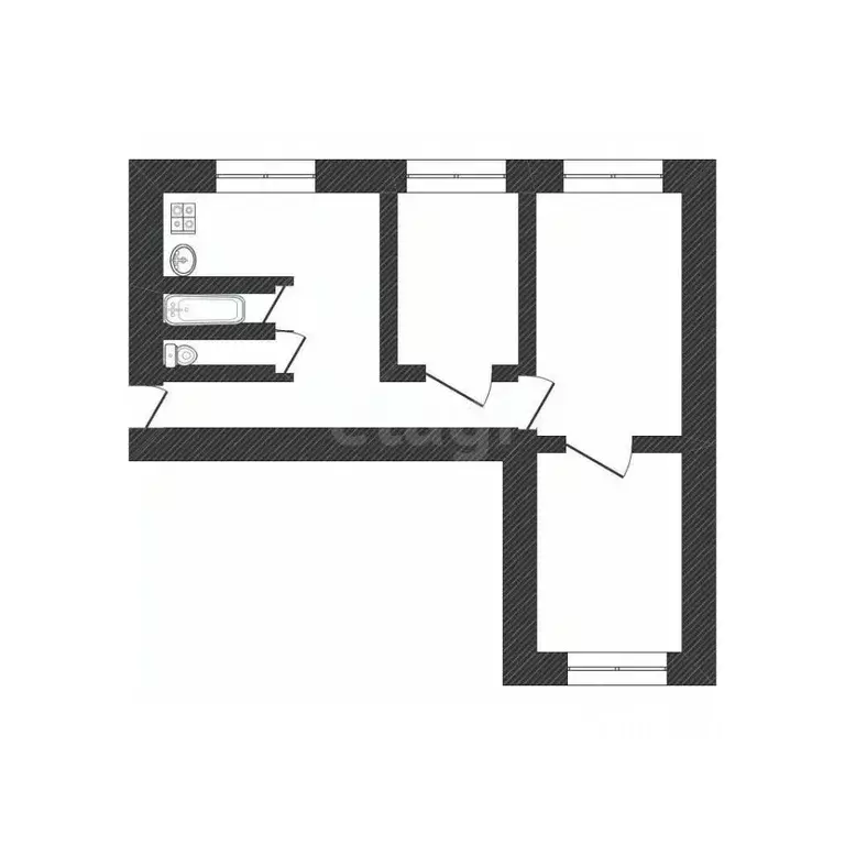 3-к кв. Смоленская область, Дорогобуж ул. Ленина, 75 (58.5 м) - Фото 0