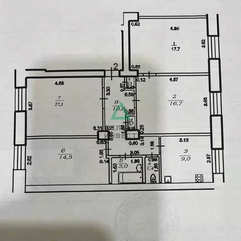 4-к кв. Башкортостан, Уфа Архитектурная ул., 14 (90.6 м) - Фото 2