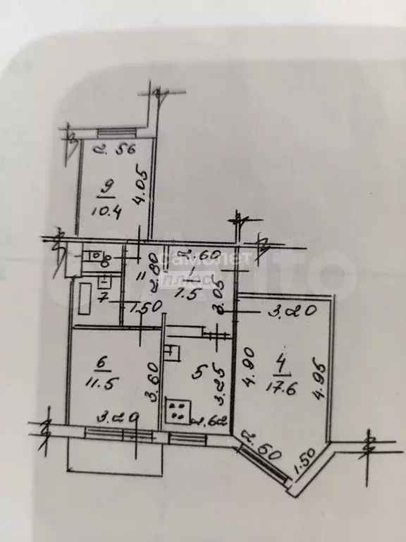 3-к. квартира, 63,5 м, 8/10 эт. - Фото 0