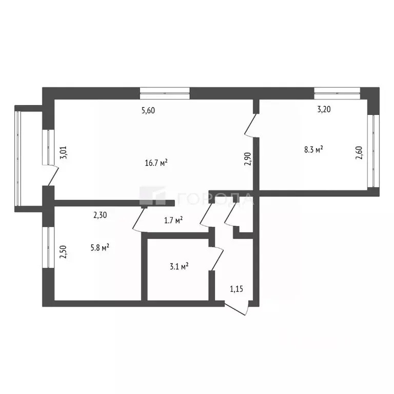 2-к кв. Алтайский край, Барнаул Брестская ул., 3 (39.5 м) - Фото 2