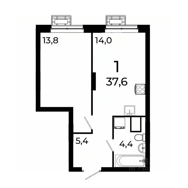 1-к кв. Нижегородская область, Нижний Новгород ул. Коперника, 15 (37.5 ... - Фото 1