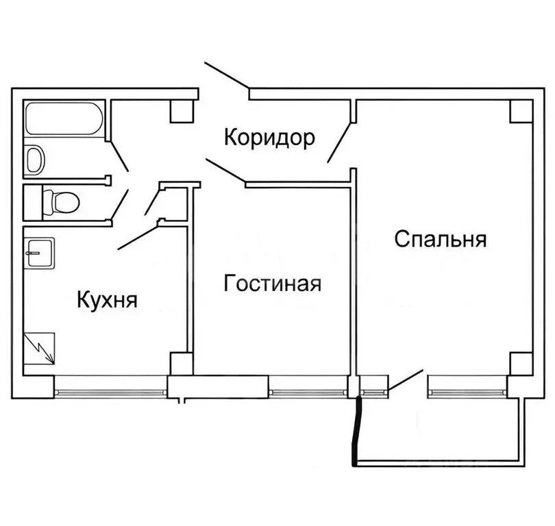 2-комнатная квартира: Богородское сельское поселение, деревня Куюки, ... - Фото 1