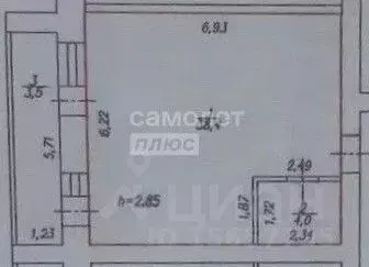 Студия Омская область, Омск ул. Перелета, 27 (42.4 м) - Фото 2