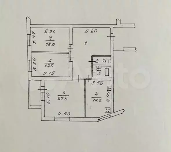 3-к. квартира, 115 м, 5/6 эт. - Фото 0