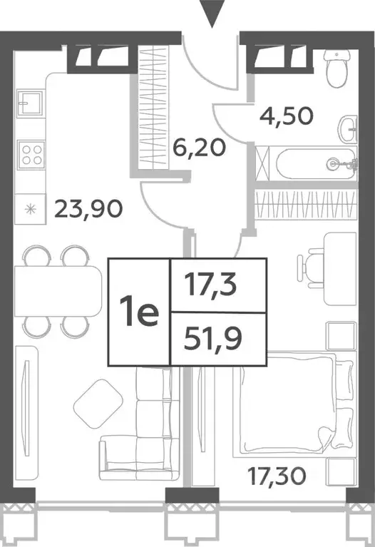 2-к кв. Москва просп. Генерала Дорохова, вл1к2 (51.9 м) - Фото 0