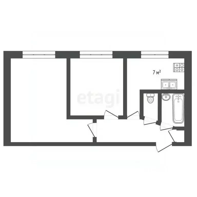 2-к кв. Санкт-Петербург ул. Вавиловых, 11К1 (45.0 м) - Фото 1