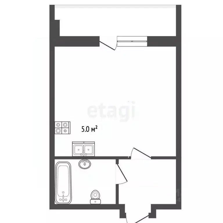 1-к кв. Крым, Ялта муниципальный округ, Кореиз пгт ул. Прибрежная, 1А ... - Фото 2