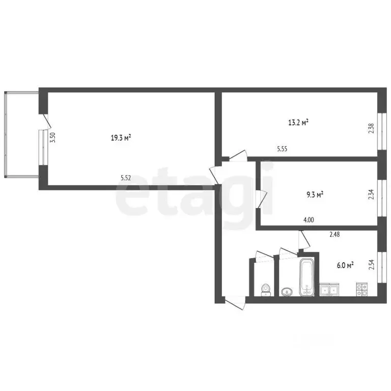 3-к кв. Белгородская область, Белгород просп. Богдана Хмельницкого, ... - Фото 0