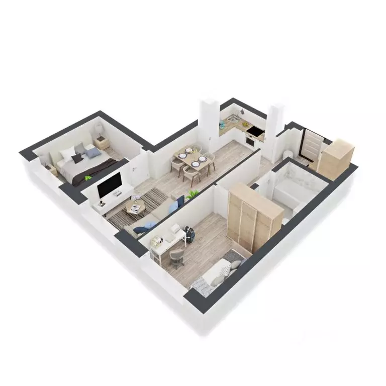 2-к кв. Нижегородская область, Нижний Новгород Северо-Восточная ул., 5 ... - Фото 2