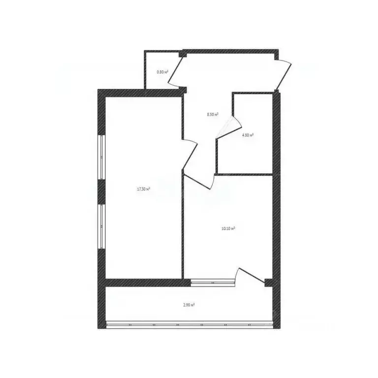 1-к кв. Брянская область, Брянск проезд Федюнинского, 2К1 (40.7 м) - Фото 2