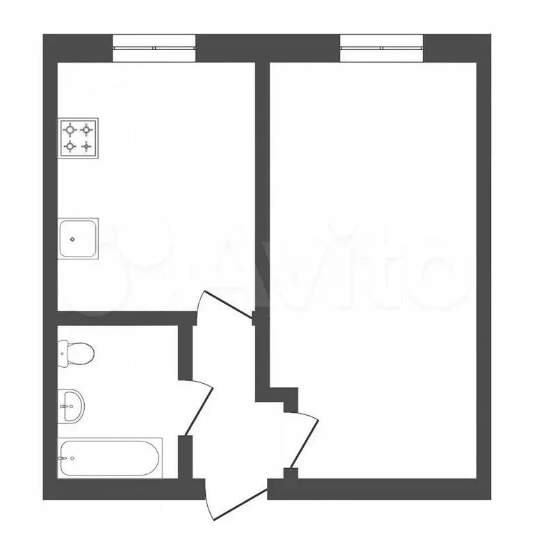 1-к. квартира, 30 м, 2/10 эт. - Фото 0