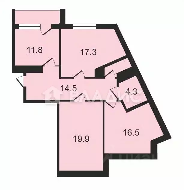 3-к кв. Московская область, Мытищи ул. Кадомцева, 4 (87.3 м) - Фото 1