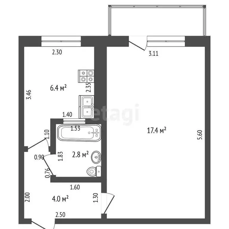 1-комнатная квартира: Темрюк, улица Ленина, 77 (30.6 м) - Фото 0