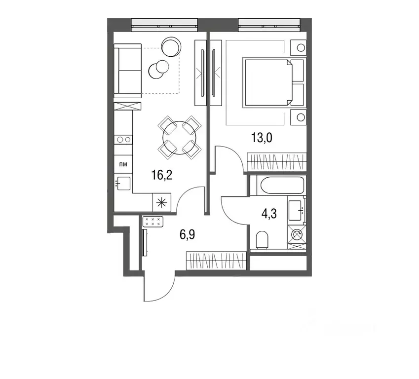 1-к кв. Москва Тагильская ул., 2к1 (40.5 м) - Фото 0