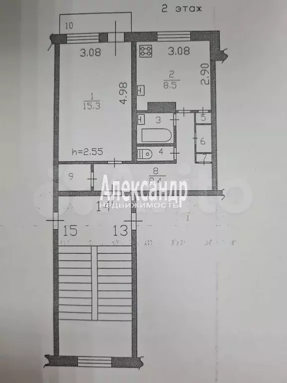 1-к. квартира, 38,9 м, 2/3 эт. - Фото 0