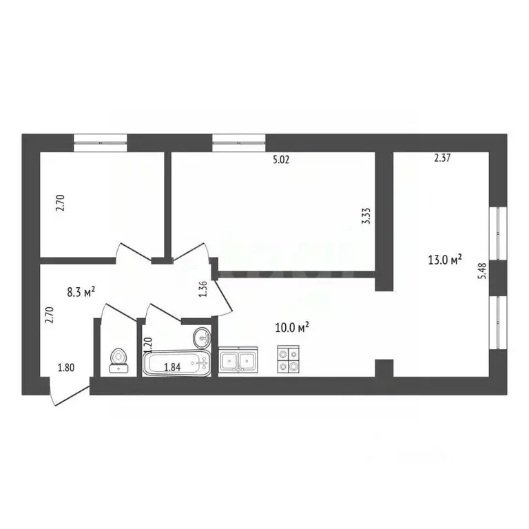 3-к кв. Калужская область, Медынь ул. Комарова, 7 (57.8 м) - Фото 2