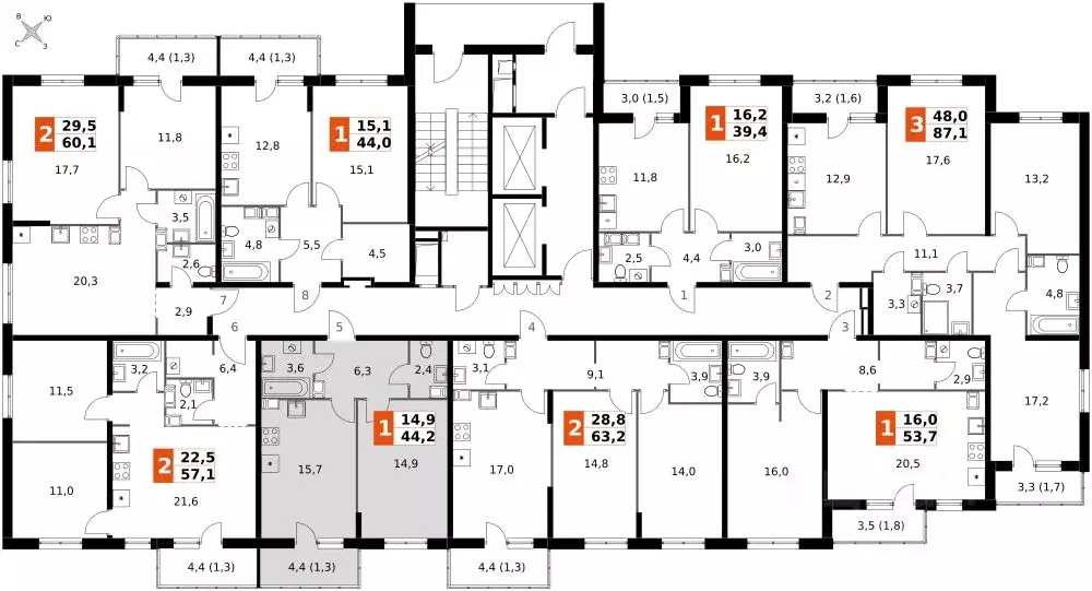1-к кв. Калужская область, Обнинск Заовражье жилрайон, Ап-квартал ... - Фото 2