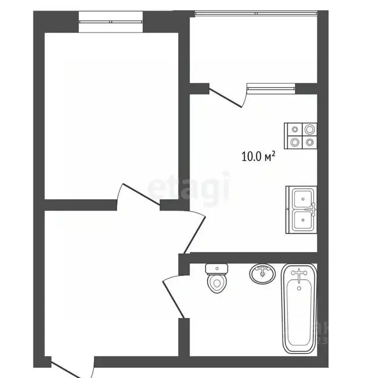 1-к кв. Владимирская область, Муром ул. 2-я Новослободская, 5 (43.5 м) - Фото 2