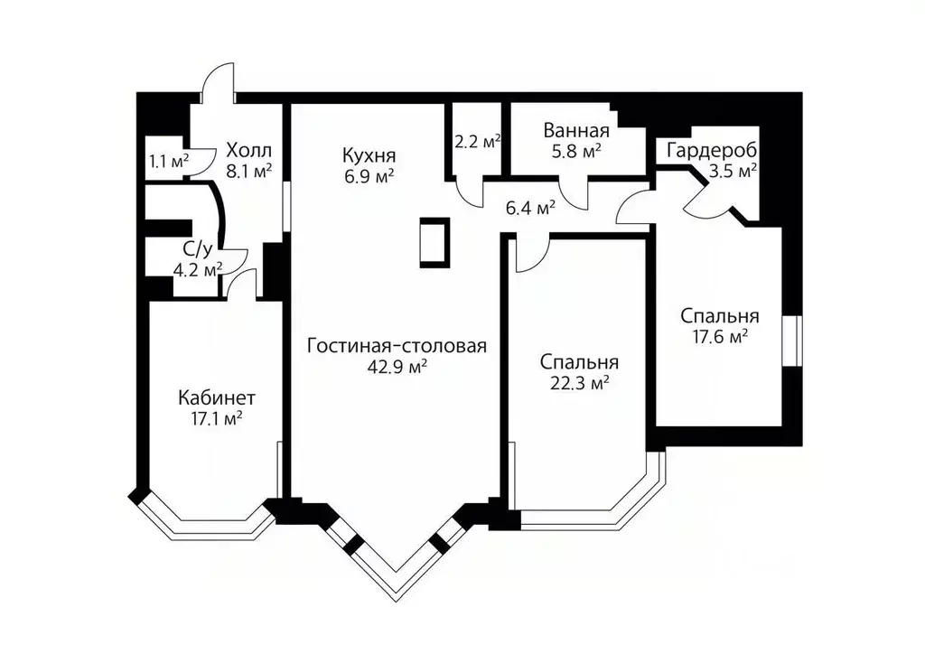 4-к кв. Москва Зоологическая ул., 22 (138.0 м) - Фото 2