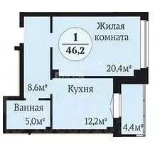 1-к кв. Челябинская область, Челябинск ул. 250-летия Челябинска, 44А ... - Фото 2