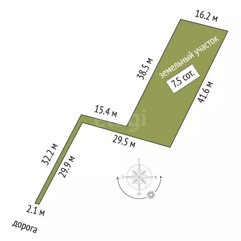Участок в Солнечногорское, Солнечная улица (7.5 м) - Фото 1