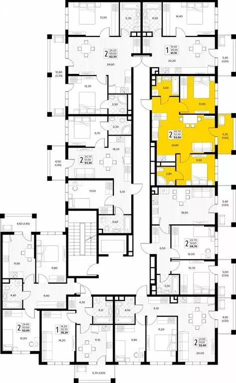 2-комнатная квартира: Сукко, жилой комплекс Кипарис (53.9 м) - Фото 1