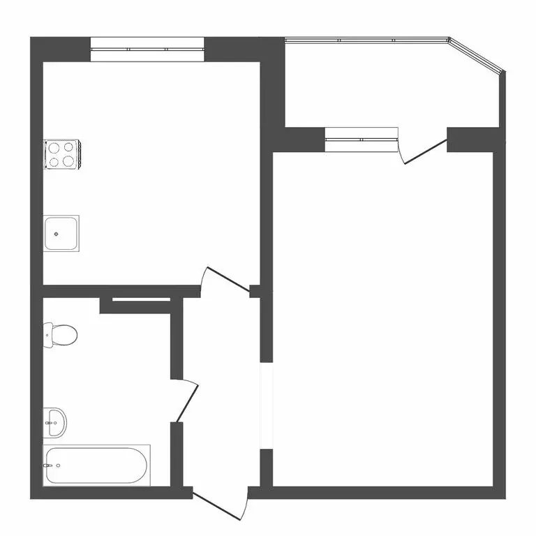 1-комнатная квартира: Тюмень, Широтная улица, 170к3 (42 м) - Фото 1