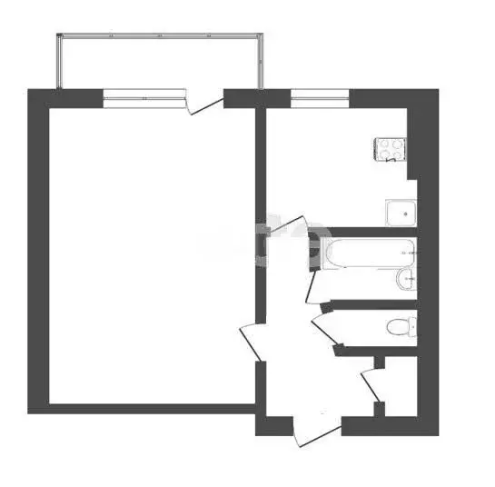 1-комнатная квартира: Чита, 1-я Московская улица, 56 (32.3 м) - Фото 1