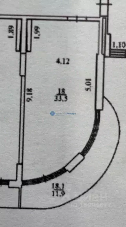 Студия Крым, Ялта ул. Дражинского, 45А (45.0 м) - Фото 1