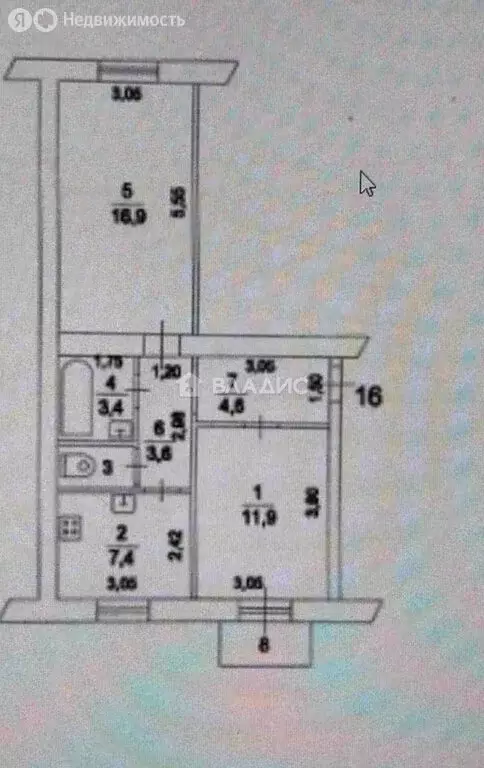 2-комнатная квартира: Дзержинский, Спортивная улица, 5 (50 м) - Фото 2