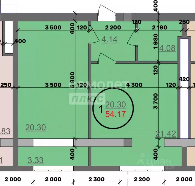 1-к кв. Кабардино-Балкария, Прохладный ул. Головко, 307 (54.0 м) - Фото 1