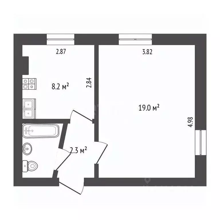 1-к кв. Московская область, Коломна проезд Панфиловцев, 4 (32.5 м) - Фото 0