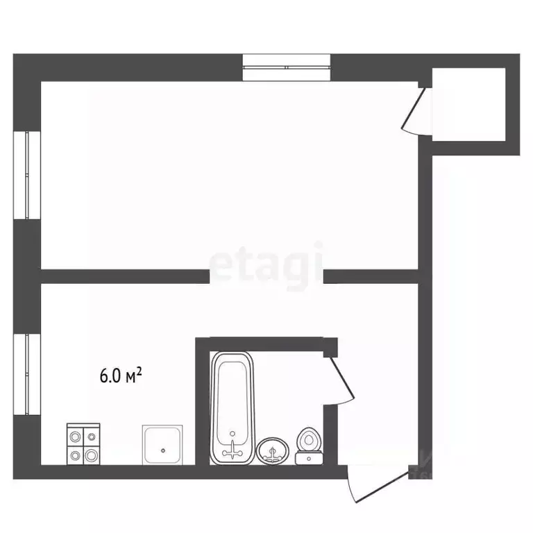 1-к кв. Московская область, Дубна Центральная ул., 5 (31.0 м) - Фото 2