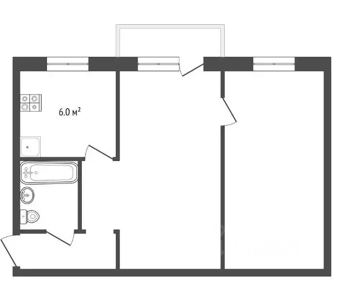 2-к кв. Саратовская область, Балашов ул. Ленина, 12 (44.0 м) - Фото 2